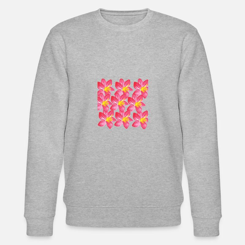 Aquarelle Fleur Rose Aquarelle Fleur - Sweat bio CHANGER Stanley/Stella Unisexe - gris chiné