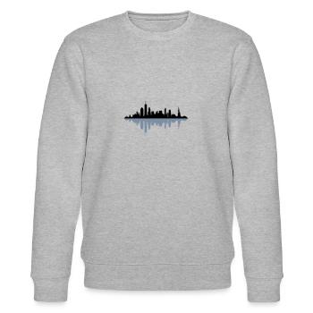 Skyline New York City - Stanley/Stella Unisex Bio-Sweatshirt CHANGER  - Grau meliert - Vorne - Nik (191cm) & Marisol (170cm)