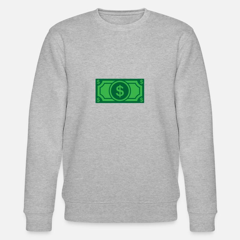 Argent, argent, facture, dollar - Sweat bio CHANGER Stanley/Stella Unisexe - gris chiné