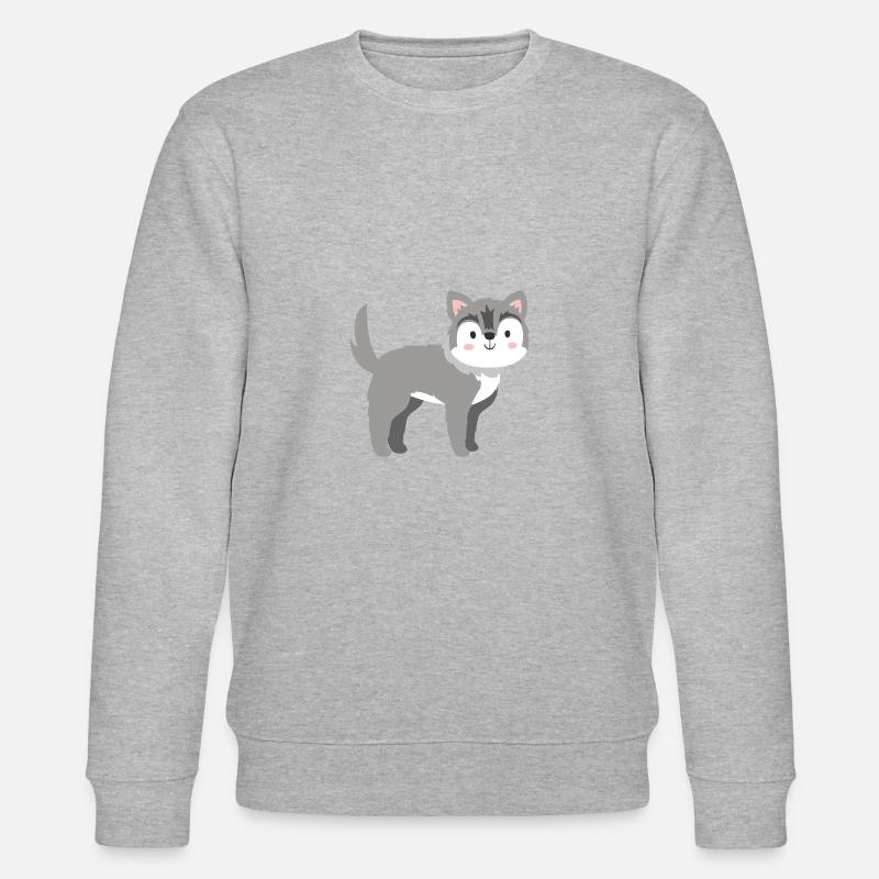 Süßer Wolf - Stanley/Stella Unisex Bio-Sweatshirt CHANGER  - Grau meliert