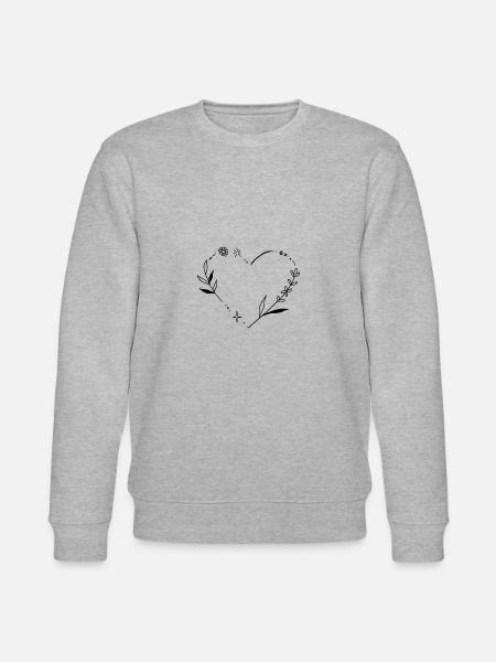 Natural heart - Stanley/Stella CHANGER Unisex Organic Sweatshirt - heather grey