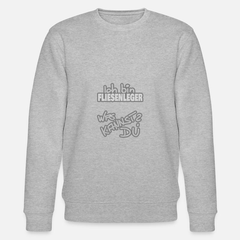 Ich bin Fliesenleger - Stanley/Stella Unisex Bio-Sweatshirt CHANGER  - Grau meliert