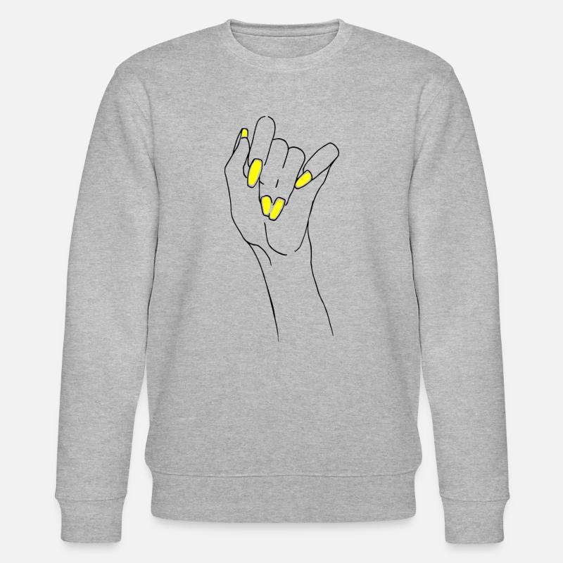 Spinne die Hand - Stanley/Stella Unisex Bio-Sweatshirt CHANGER  - Grau meliert