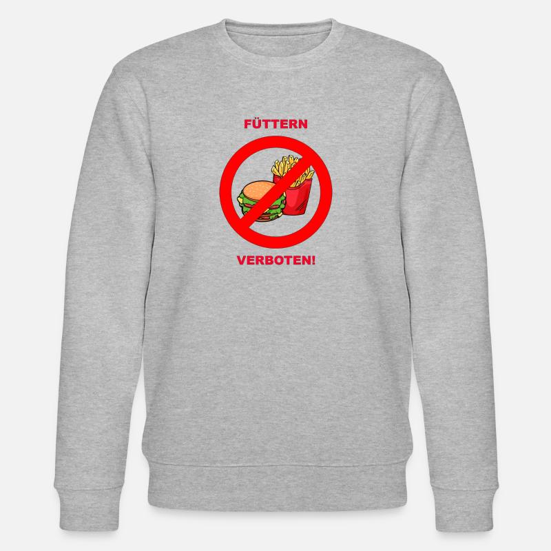 füttern verboten - Stanley/Stella Unisex Bio-Sweatshirt CHANGER  - Grau meliert