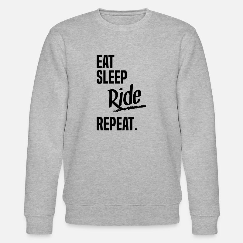 EAT SLEEP RIDE - Stanley/Stella Unisex Bio-Sweatshirt CHANGER  - Grau meliert