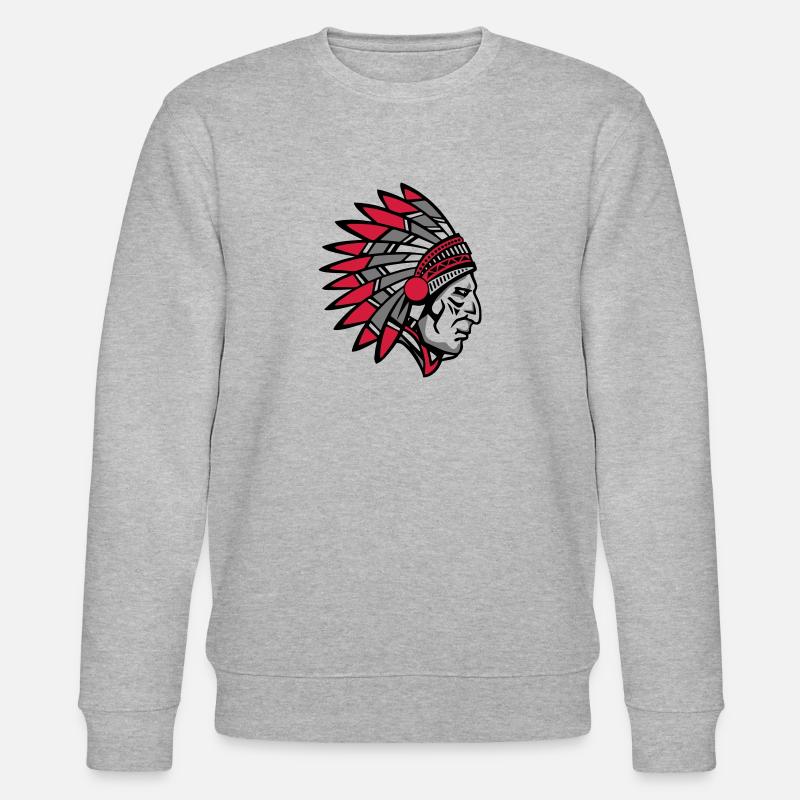 Indian Indianer - Stanley/Stella Unisex Bio-Sweatshirt CHANGER  - Grau meliert