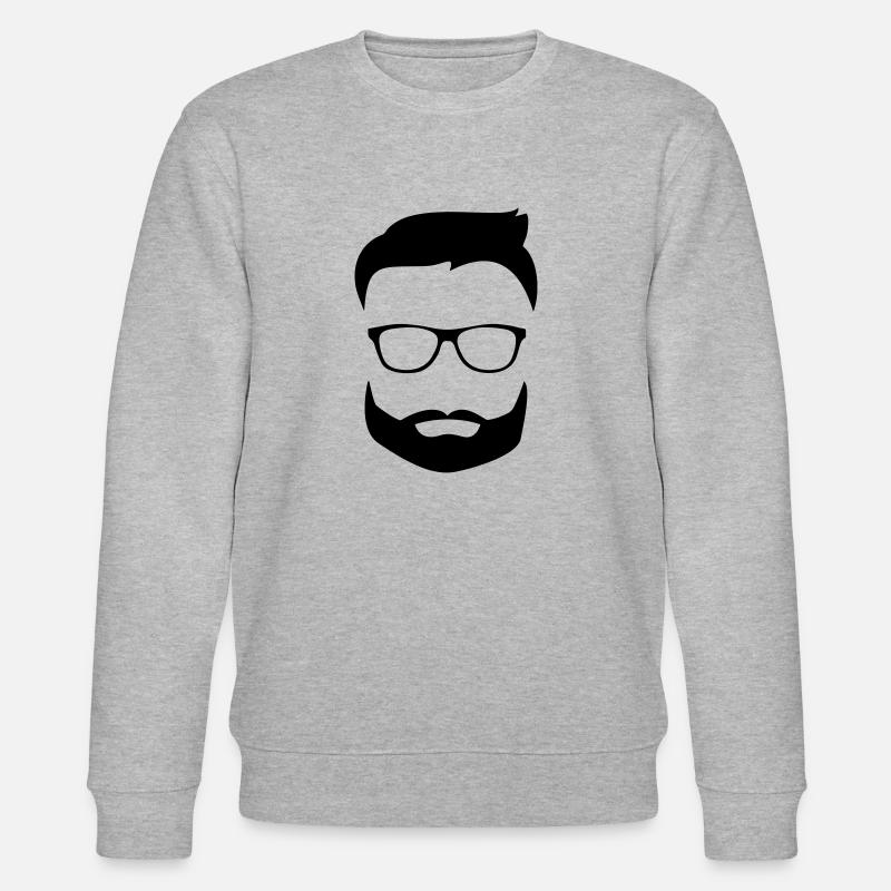 Beard glasses - Sweat bio CHANGER Stanley/Stella Unisexe - gris chiné