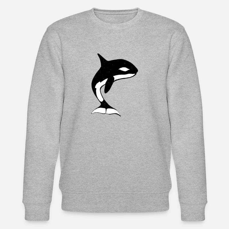 Lustiger Wal - Stanley/Stella Unisex Bio-Sweatshirt CHANGER  - Grau meliert