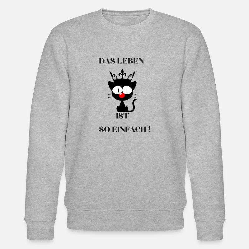 das Leben ist so einfach - Stanley/Stella Unisex Bio-Sweatshirt CHANGER  - Grau meliert