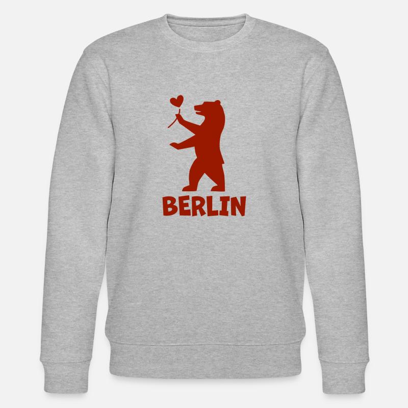 Berlin Berliner Bär - Stanley/Stella Unisex Bio-Sweatshirt CHANGER  - Grau meliert