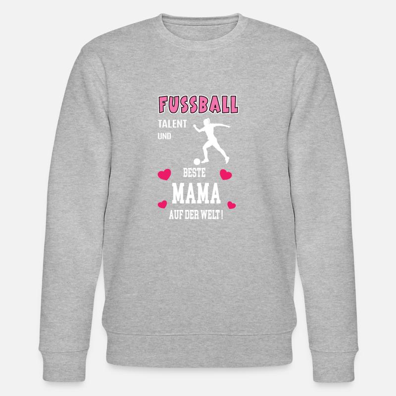 Fussballer Mama Fussball Beste Mutter Geburtstag - Stanley/Stella Unisex Bio-Sweatshirt CHANGER  - Grau meliert
