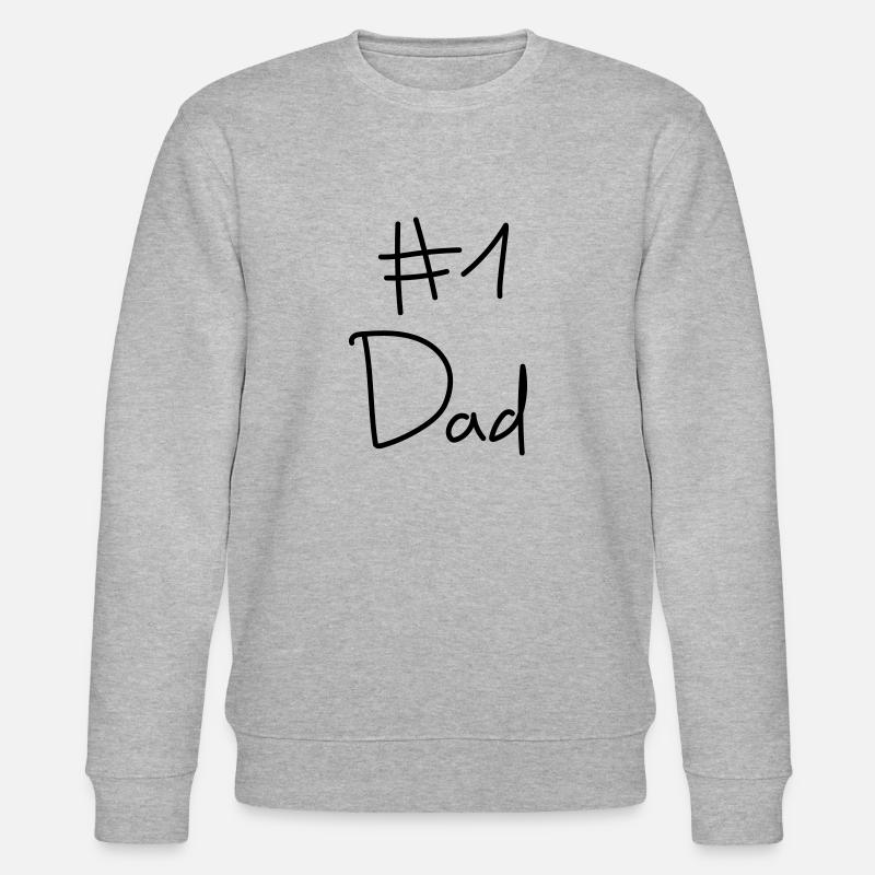 #1 Dad - Bester Vater - Stanley/Stella Unisex Bio-Sweatshirt CHANGER - Grau meliert