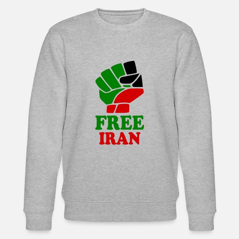 Free iran - Stanley/Stella Unisex Bio-Sweatshirt CHANGER  - Grau meliert