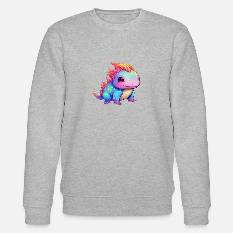 Rainbow Spell - Le mignon Axolotl - Sweat bio CHANGER Stanley/Stella Unisexe - gris chiné
