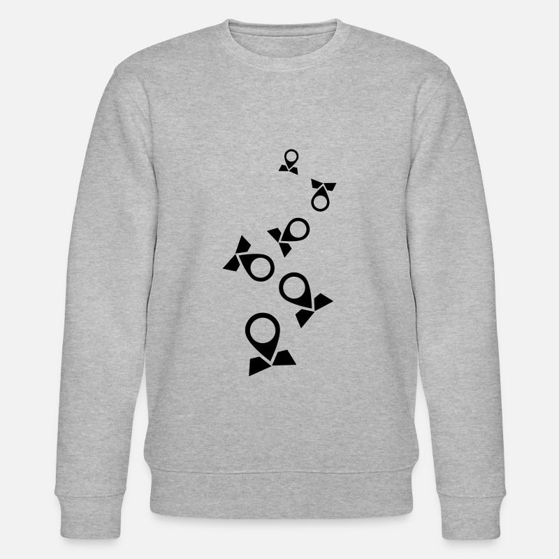 Icône de carte du monde - Sweat bio CHANGER Stanley/Stella Unisexe - gris chiné