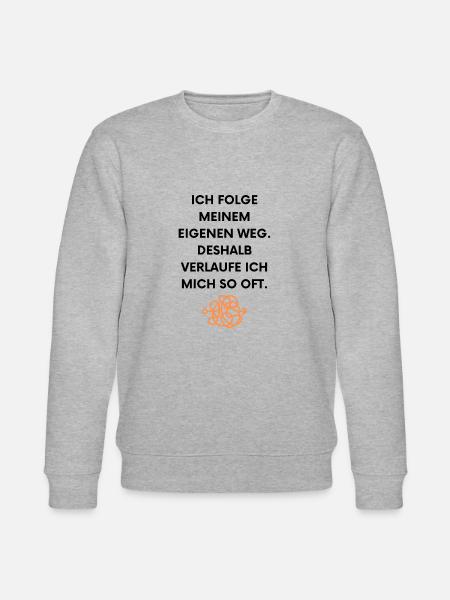 Ich folge meinem eigenen Weg - Stanley/Stella Unisex Bio-Sweatshirt CHANGER  - Grau meliert