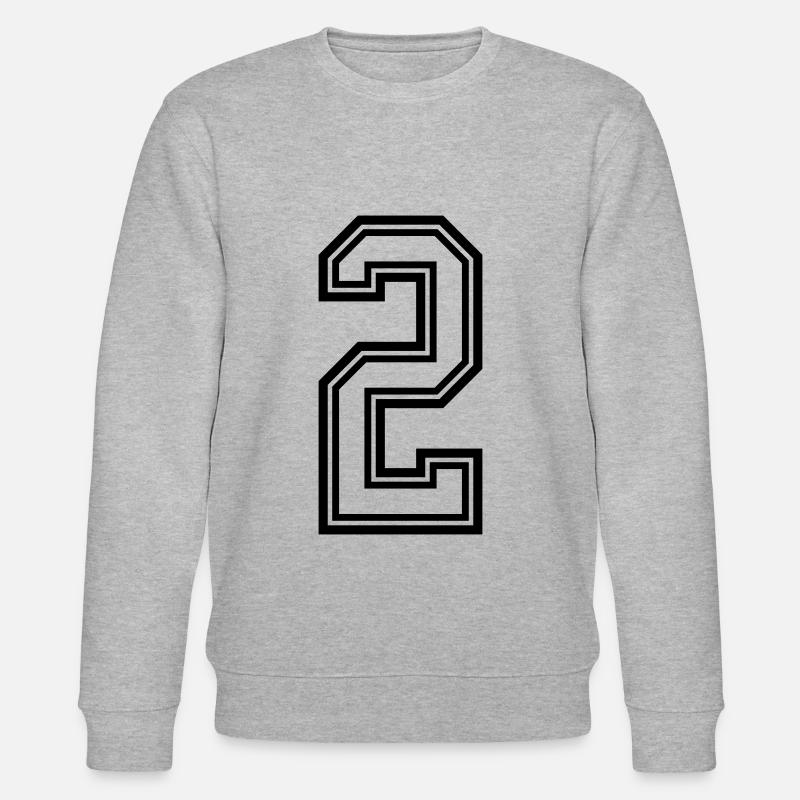 2 Number symbol - Stanley/Stella CHANGER Unisex Organic Sweatshirt - heather grey