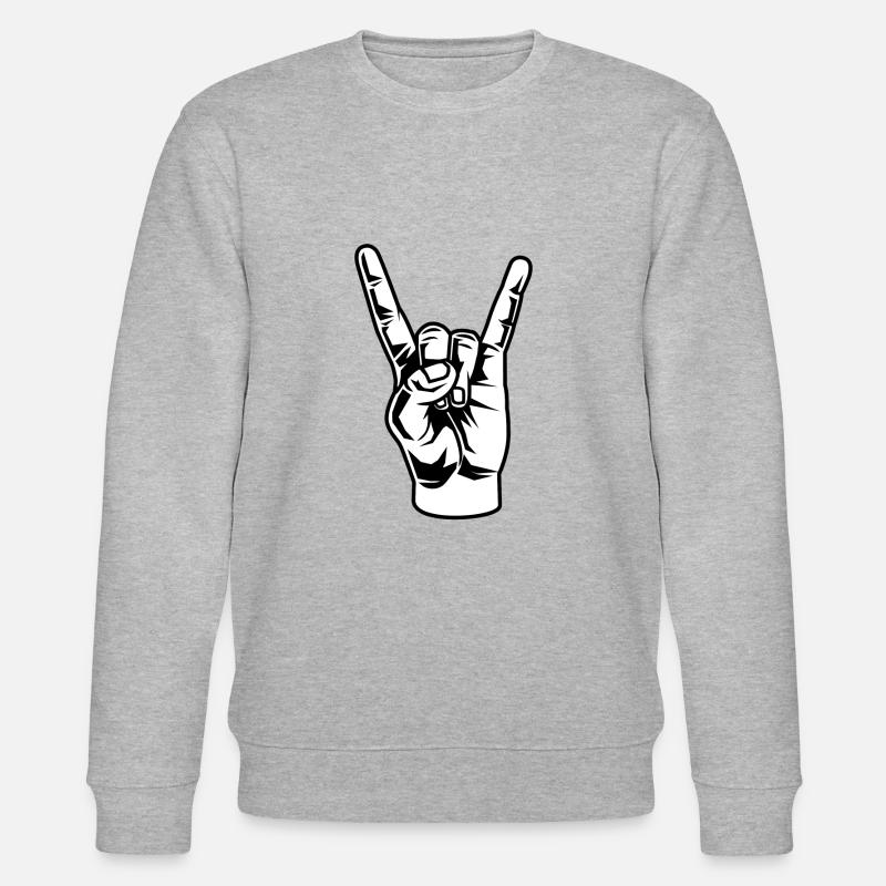 Rock 'n' Roll Hand - Stanley/Stella Unisex Bio-Sweatshirt CHANGER  - Grau meliert