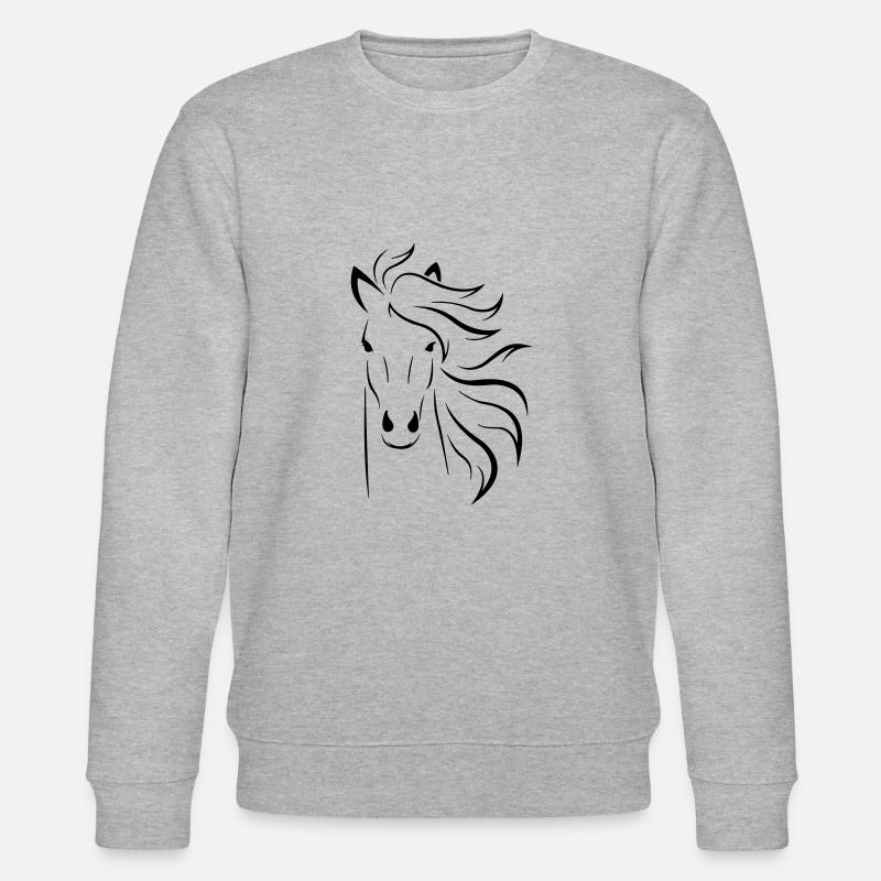 Pferdekopf - Stanley/Stella Unisex Bio-Sweatshirt CHANGER  - Grau meliert