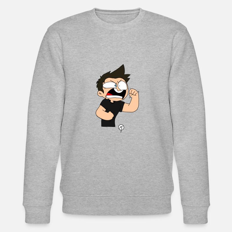 Chibi Marv wütend - Stanley/Stella Unisex Bio-Sweatshirt CHANGER  - Grau meliert