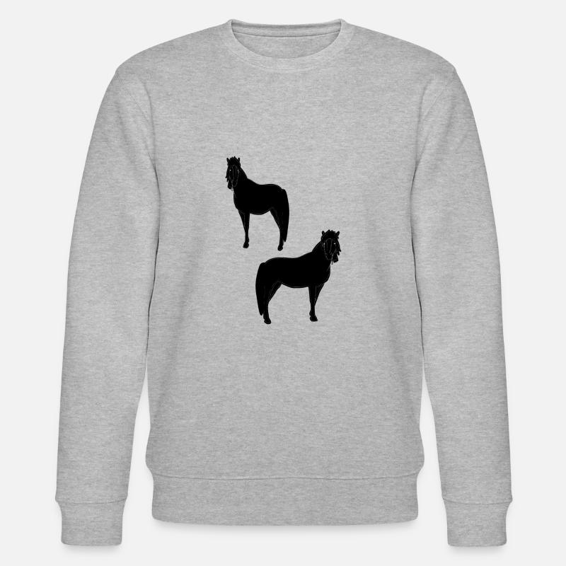 Haflinger in Schwarz - Stanley/Stella Unisex Bio-Sweatshirt CHANGER  - Grau meliert