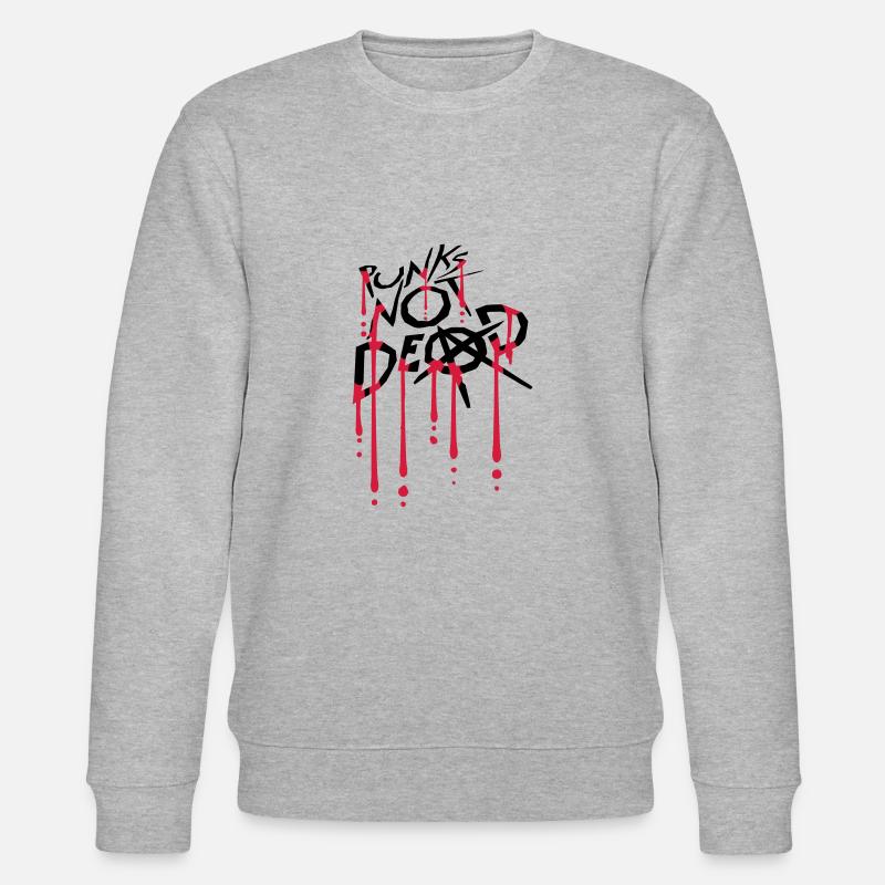 punks not dead Zitat - Stanley/Stella Unisex Bio-Sweatshirt CHANGER  - Grau meliert