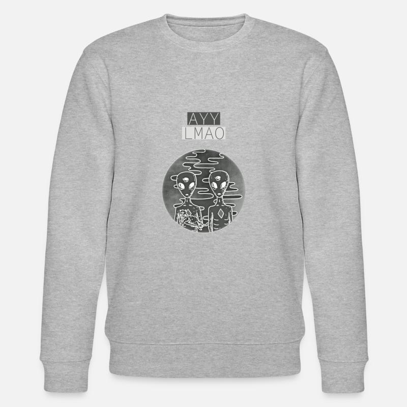 Graue Außerirdische - Stanley/Stella Unisex Bio-Sweatshirt CHANGER  - Grau meliert