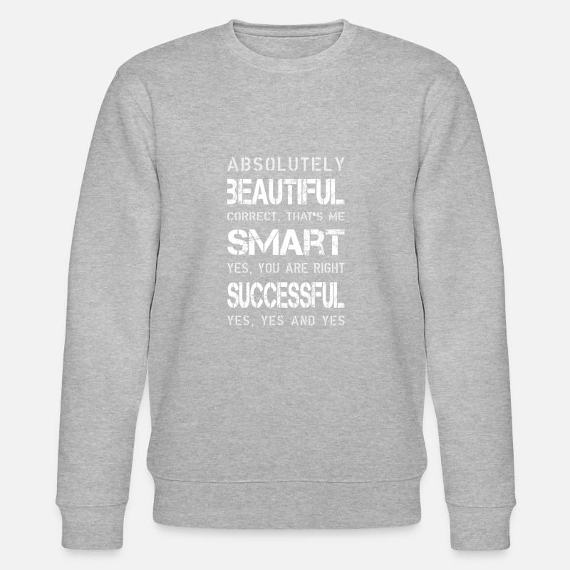 successful smart beautiful - Stanley/Stella Unisex Bio-Sweatshirt CHANGER  - Grau meliert