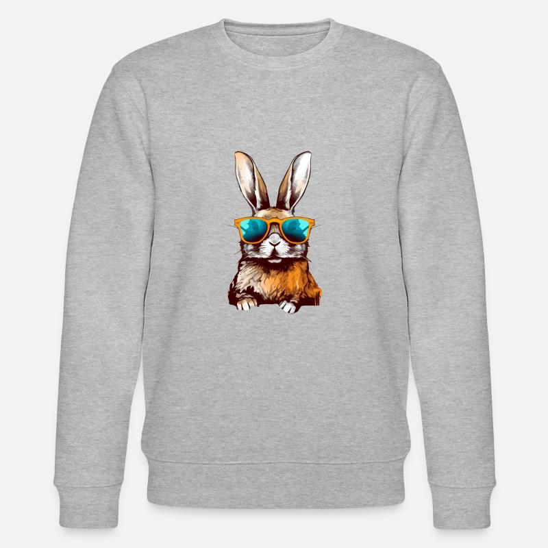 Ilko der Hase - Stanley/Stella Unisex Bio-Sweatshirt CHANGER  - Grau meliert