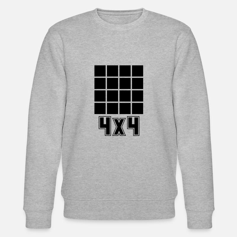 4x4 Würfel Cubes - Stanley/Stella Unisex Bio-Sweatshirt CHANGER  - Grau meliert