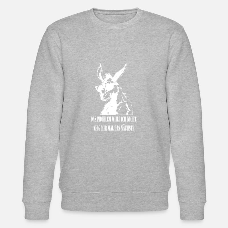 Problem will ich nicht weiß - Stanley/Stella Unisex Bio-Sweatshirt CHANGER  - Grau meliert