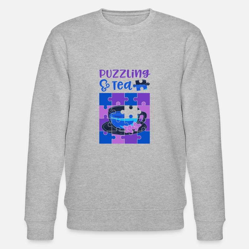 Puzzle- und Tee-Hobby-Puzzles - Stanley/Stella Unisex Bio-Sweatshirt CHANGER  - Grau meliert