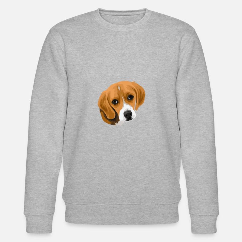 Beagle head_2 - Sweat bio CHANGER Stanley/Stella Unisexe - gris chiné