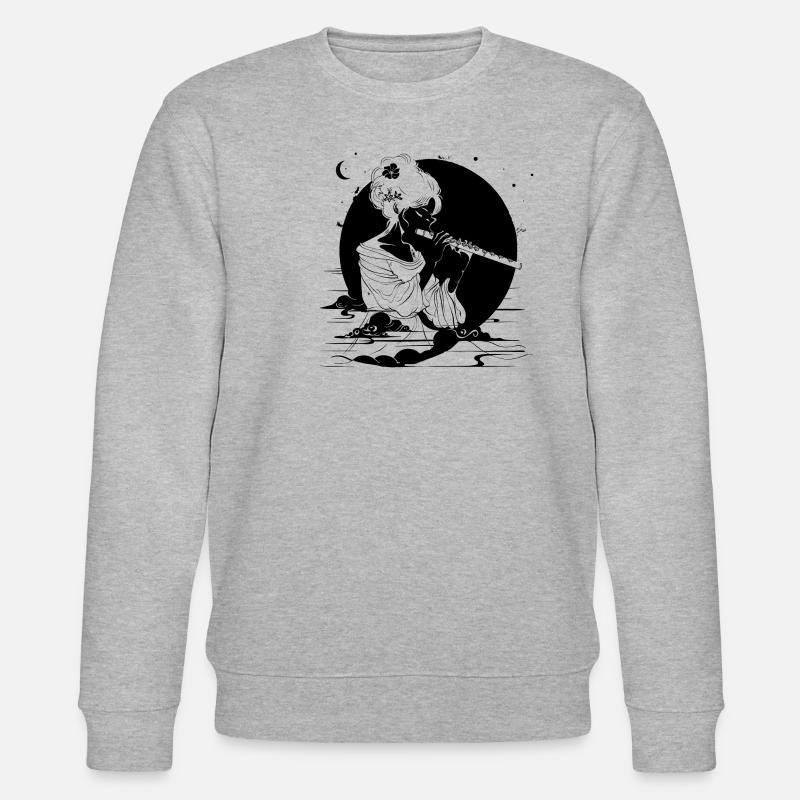 Flötenmädchen - Stanley/Stella Unisex Bio-Sweatshirt CHANGER  - Grau meliert