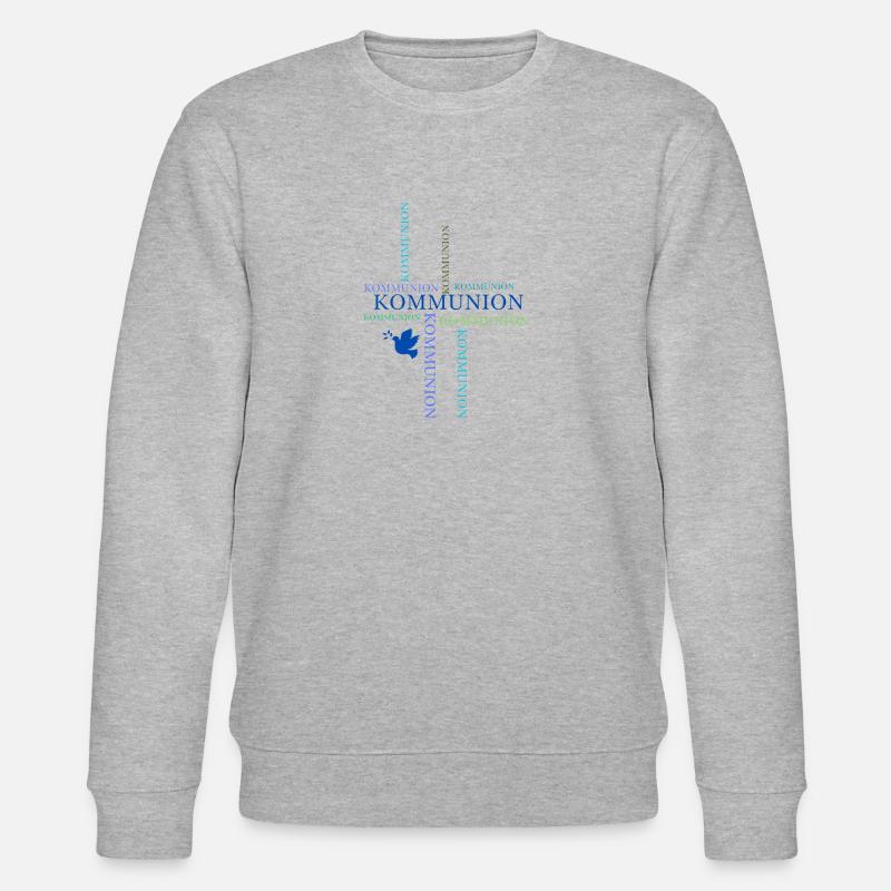 Kommunion blau - Stanley/Stella Unisex Bio-Sweatshirt CHANGER  - Grau meliert
