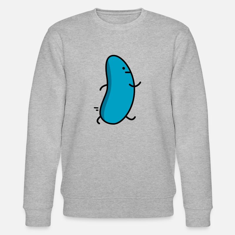 lustige blaue Bohne - Stanley/Stella Unisex Bio-Sweatshirt CHANGER  - Grau meliert