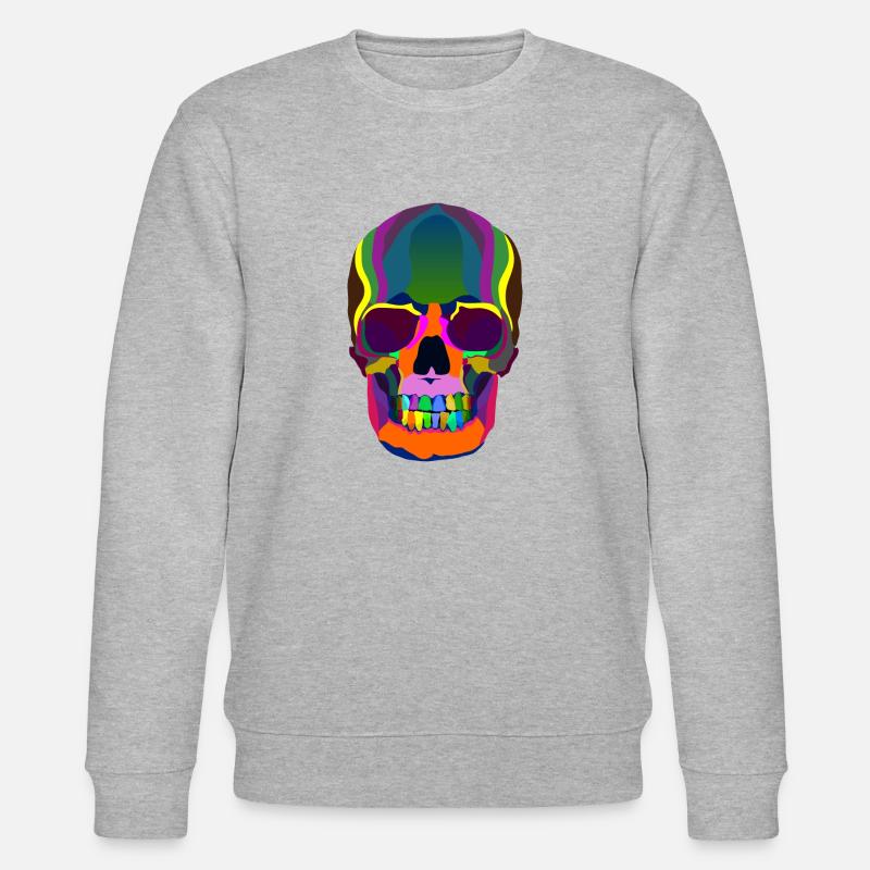 Rainbowskull - Stanley/Stella Unisex Bio-Sweatshirt CHANGER  - Grau meliert