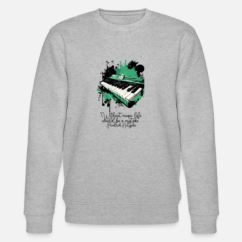 Das Klavier - Stanley/Stella Unisex Bio-Sweatshirt CHANGER  - Grau meliert