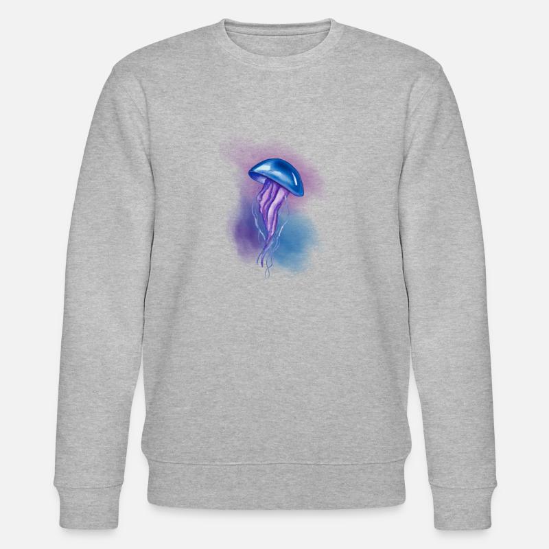 Méduse Méduse Aquarelle Cadeau d’art - Sweat bio CHANGER Stanley/Stella Unisexe - gris chiné