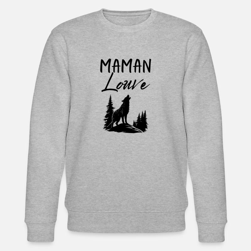 Maman Louve 4 - Sweat bio CHANGER Stanley/Stella Unisexe - gris chiné