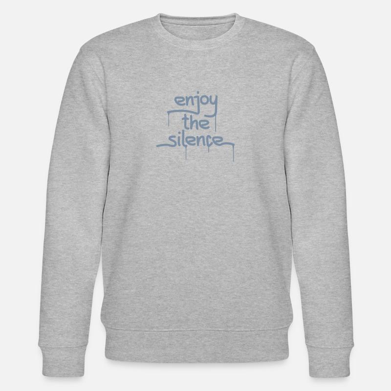 enjoy the silence - Stanley/Stella Unisex Bio-Sweatshirt CHANGER  - Grau meliert