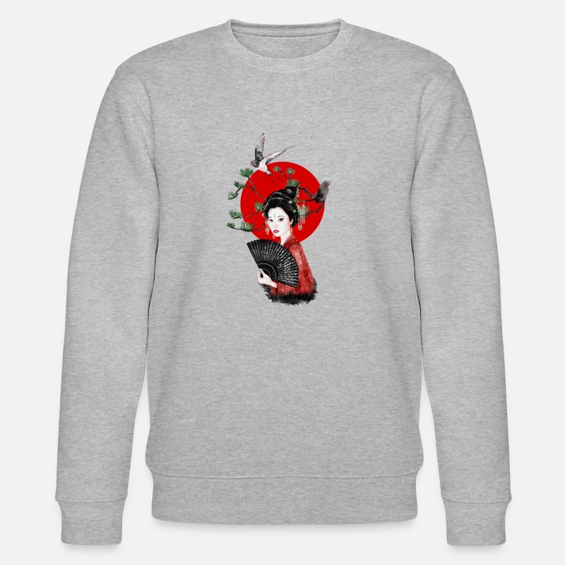 Japanische Kunst - Stanley/Stella Unisex Bio-Sweatshirt CHANGER  - Grau meliert