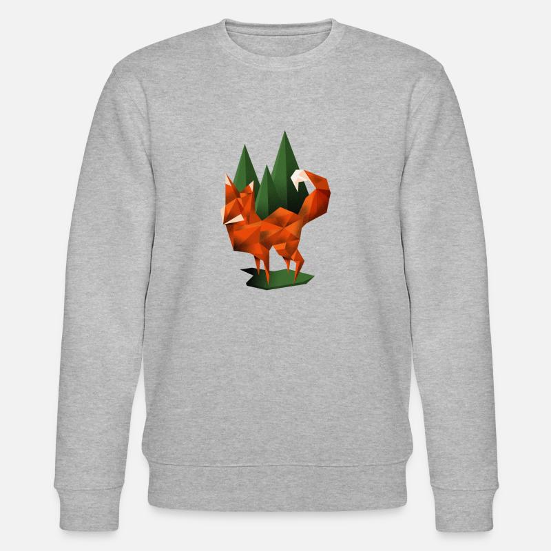 Fuchs im Wald - Stanley/Stella Unisex Bio-Sweatshirt CHANGER  - Grau meliert