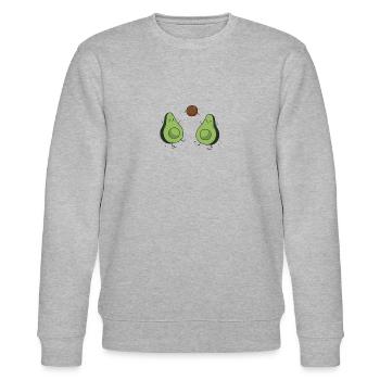 Playing avocados - Stanley/Stella Unisex Bio-Sweatshirt CHANGER  - Grau meliert - Vorne - Nik (191cm) & Marisol (170cm)