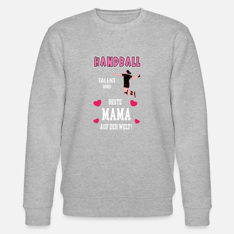 Handballer Mama Handball Bester Mutter Geburtstag - Stanley/Stella Unisex Bio-Sweatshirt CHANGER - Grau meliert