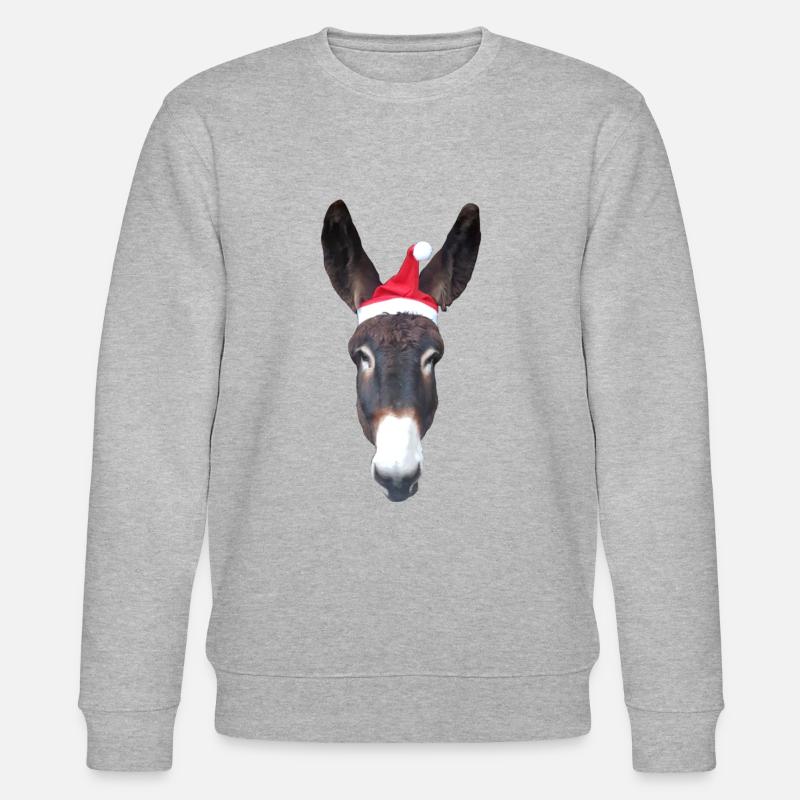 Âne de Noël - Sweat bio CHANGER Stanley/Stella Unisexe - gris chiné