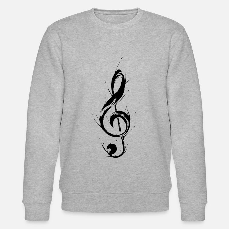 Violon Clef Musique - Sweat bio CHANGER Stanley/Stella Unisexe - gris chiné