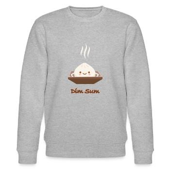 Lustiges Asian Food motto : Dim sum - Stanley/Stella Unisex Bio-Sweatshirt CHANGER  - Grau meliert - Vorne - Nik (191cm) & Marisol (170cm)