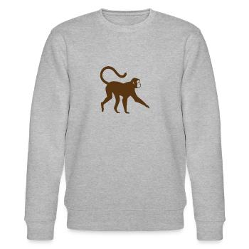 Singe Singe Visage Wilderness Animaux Sauvages Cadeau Sauvage - Sweat bio CHANGER Stanley/Stella Unisexe - gris chiné - Devant - Nik (191cm) & Marisol (170cm)