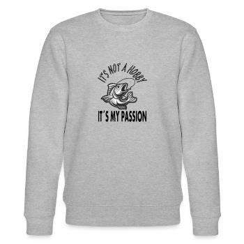 Angler Fischer Anglerfisch Fischerei Geschenkidee - Stanley/Stella Unisex Bio-Sweatshirt CHANGER  - Grau meliert - Vorne - Nik (191cm) & Marisol (170cm)